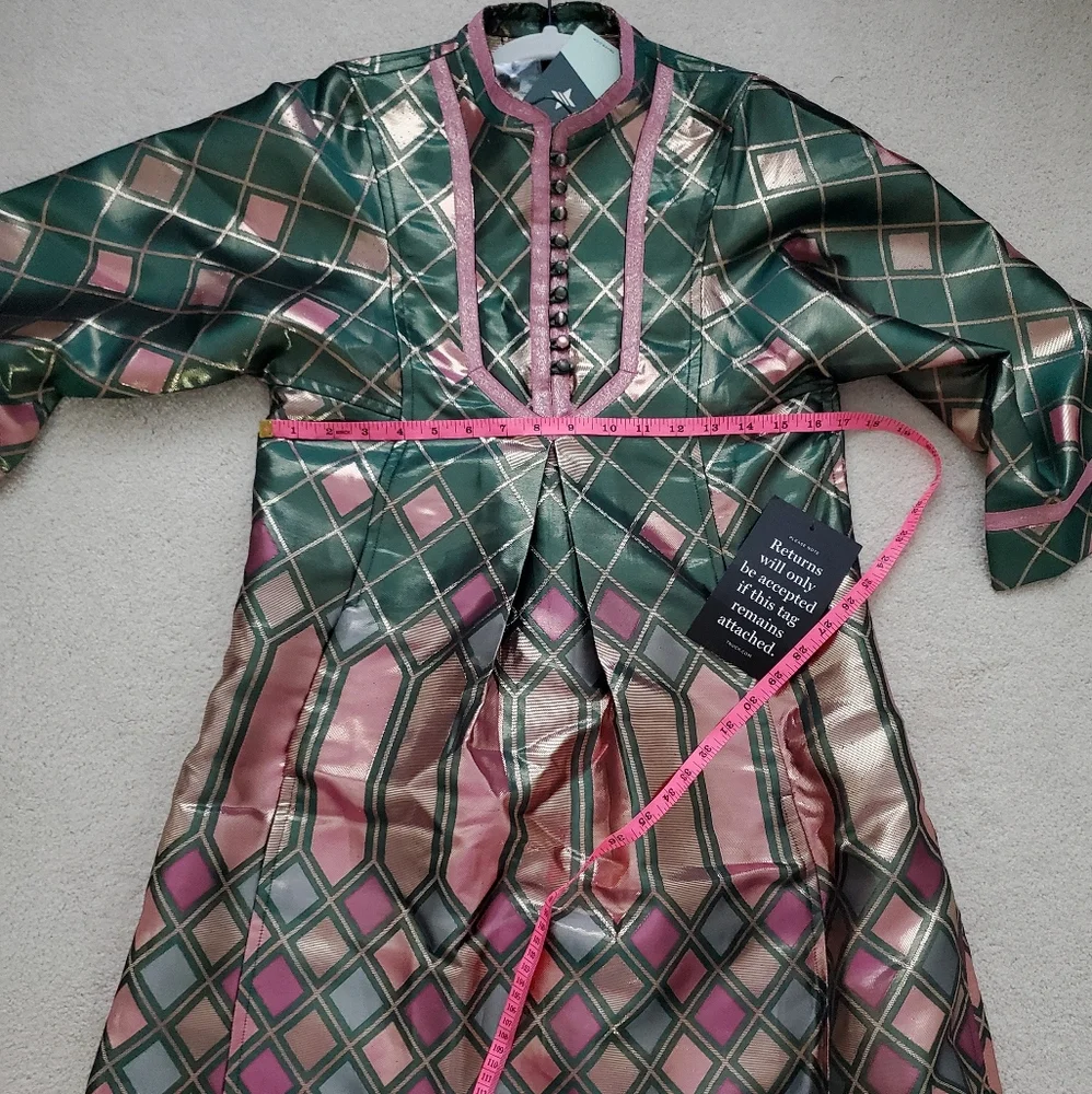 SOLD NWT Tuckernuck Metallic Mosaic Indre Dress szXS - Picture 6 of 15
